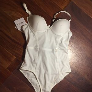White underwire la perla one piece swimsuit